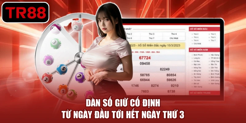 Dàn số giữ cố định từ ngày đầu tới hết ngày thứ 3