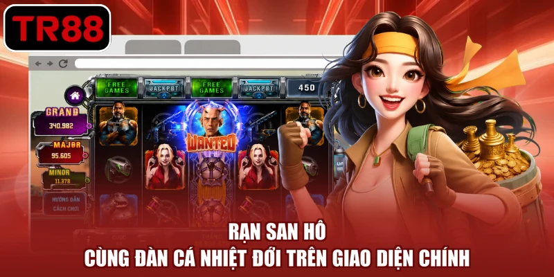 Rạn san hô cùng đàn cá nhiệt đới trên giao diện chính