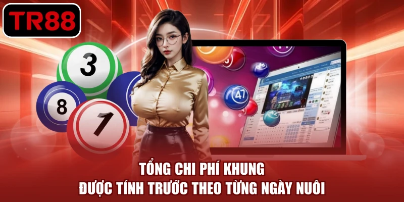 Tổng chi phí khung được tính trước theo từng ngày nuôi