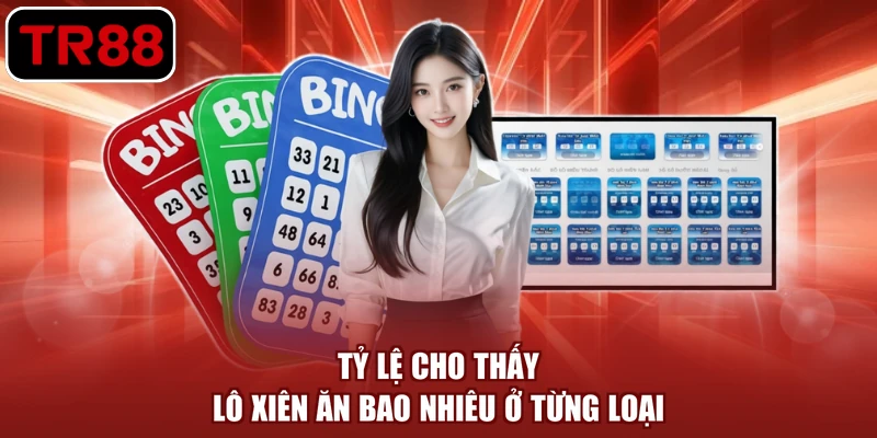 Tỷ lệ cho thấy lô xiên ăn bao nhiêu ở từng loại